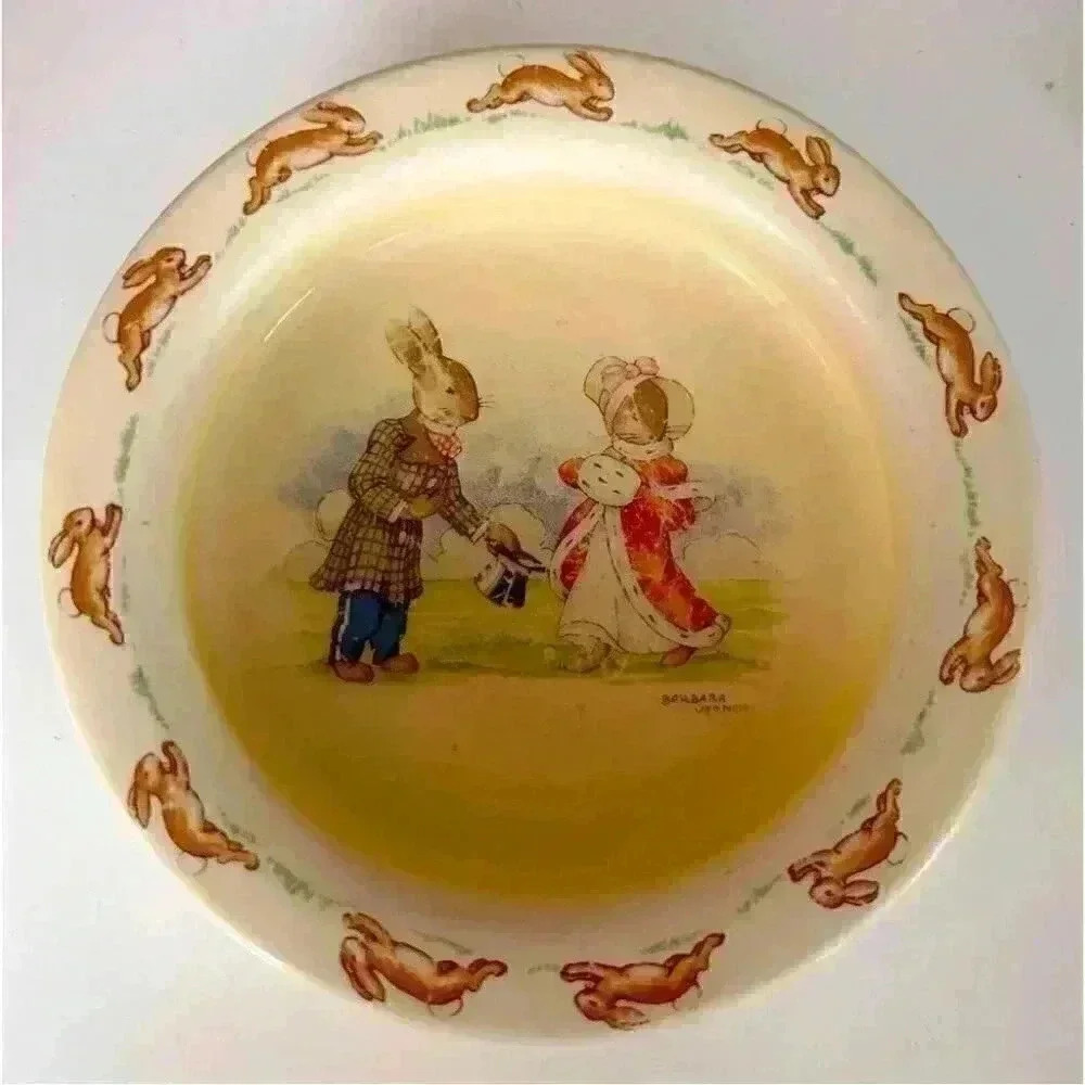 1940’s Vintage/Antique Royal Doulton ‘Greetings’ Bunnykins Cereal  Bowl